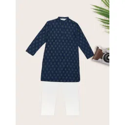 Indus Route by Pantaloons Boys Midnight Navy Printed Suit Sets-picture-20