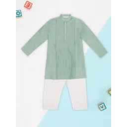 Indus Route by Pantaloons Boys Mint Kurta Set-picture-24