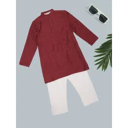 indus route by Pantaloons Boys Striped Straight Kurta With Trousers-picture-40