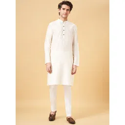 indus route by Pantaloons Floral Embroidered Thread Work Mirror Work Kurta-picture-39