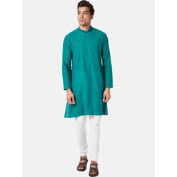 indus route by Pantaloons Mandarin Collar Pure Cotton Kurta-picture-20