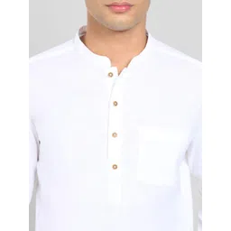 indus route by Pantaloons Mandarin Collar Pure Cotton Short Kurta image 2