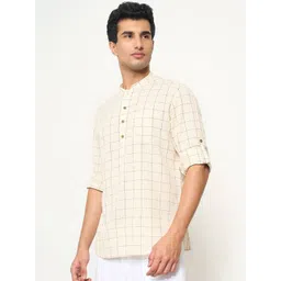 indus route by Pantaloons Men Printed Thread Work Kurta-picture-17