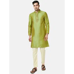 indus route by Pantaloons Men Thread Work Kurta-picture-42