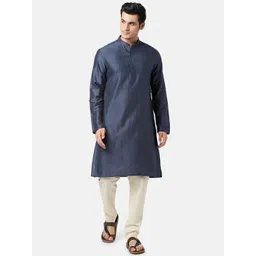 indus route by Pantaloons Men Thread Work Kurta-picture-30