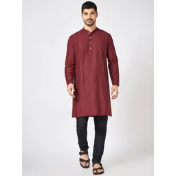 indus route by Pantaloons Men Thread Work Kurta-picture-20