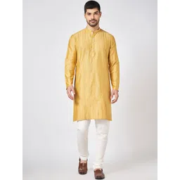 indus route by Pantaloons Men Thread Work Kurta-picture-21