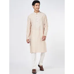 indus route by Pantaloons Men Thread Work Kurta-picture-32