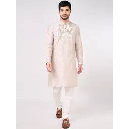 indus route by Pantaloons Men Thread Work Kurta-picture-43