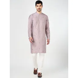 indus route by Pantaloons Men Thread Work Kurta-picture-22