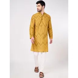 indus route by Pantaloons Men Thread Work Kurta-picture-17