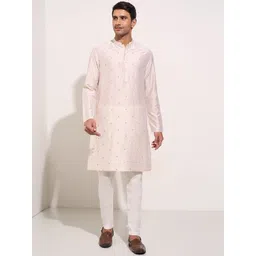 indus route by Pantaloons Men Thread Work Kurta-picture-23