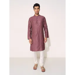 indus route by Pantaloons Men Thread Work Kurta-picture-29