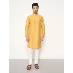 indus route by Pantaloons Men Thread Work Kurta-picture-28