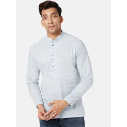 indus route by Pantaloons Woven Design Mandarin Collar Pure Cotton Kurta-picture-35