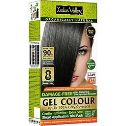 INDUS VALLEY Damage Free Natural Gel Hair Colour for Women | Ammonia & PPD Free Organic Hair Colour with 100% Grey Coverage, Long Lasting Hair Color Trial Pack (Black, 65 ml)-picture-29