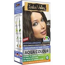 INDUS VALLEY Hypo Allergic Aqua Colour 100% Botanical Hair Colour, 30ml + 200g - Dark Brown (Pack of 1)-picture-44