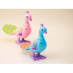indusbay 2 Pieces Windup Jumping Hoping Peacock Bird Toy-picture-14