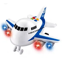 indusbay Inertia Friction Powered Light Sound Aeroplane Airbus Toy for kids-picture-44