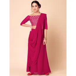 INDYA Women Flared Palazzos With Attached Dupatta-picture-39