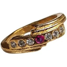 ineess jewels Covering Ring | Five Metal Impon Ring for Women | Pink & White Stone Unique Design & Classic Accessory-picture-36