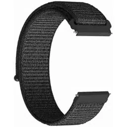 INEFABLE 22mm SmartWatch Band Strap Nylon Soft Loop for ColorFit Pro 4/Pro 4 Max/Ultra/Ultra 2, Amazfit GTR 47mm/ GTR 2E, Galaxy Watch 3 45mm, Realme S/S Pro - Pack of 1 (Black)-picture-22
