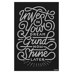 Inephos Black & Grey 1 Piece Canvas Other Wall Paintings-picture-34