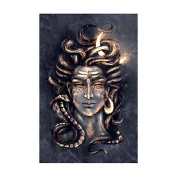 Inephos Black & Grey Lord Shiva Printed Canvas Wall Art-picture-10