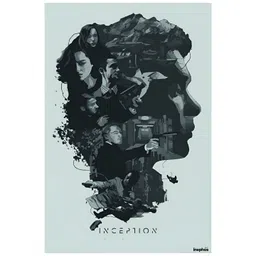 Inephos Black & Grey Printed Wall Art image 1