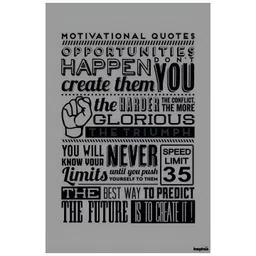 Inephos Grey & Black Printed Paper Creative Artwork Poster-picture-28