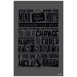 Inephos Grey & Black Typography Printed Wall Stickers-picture-24