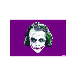 Inephos Purple & White Joker Printed Wall Poster-picture-22