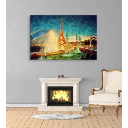 Tower In blue Canvas Framed Art Print (33 x 21 Inches) By Inephos-picture-27