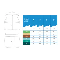 inesis GIRLS' GOLF SKORT - MW500 NAVY image 5