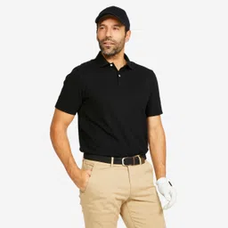 inesis Men’s golf 100% cotton short sleeve polo shirt, MW100 black-picture-25