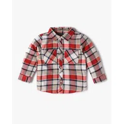 inf frendz Boys Checked Regular Fit Cotton Shirt with Patch Pockets-picture-36