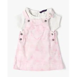 inf frendz Girls Ribbed T-Shirt & Dungaree Set-picture-50