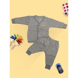 INFERNO Infants Pack Of 2 Striped Cotton Thermal Set-picture-40