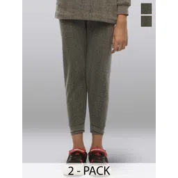 INFERNO Kids Pack of 2 Ribbed Mid-Rise Thermal Bottoms-picture-18