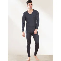 INFERNO Men's V-Neck Full Sleeve Soft & Warm Cotton Winter Thermal Top-image-6