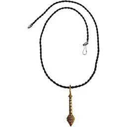 infinity Gold Plated Bajrang Bali Lord Hanuman Gada Pendant Locket with black thread For Women, Girls, Boys And Men.-picture-11