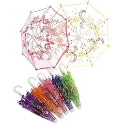infispace Handmade Mini Lace Parasol Umbrella for Wedding Decor, Photoshoot & Party props (Random Colors, 12 Inches)-picture-10