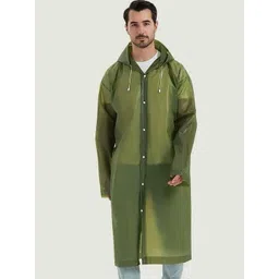 Infispace Hooded Breathable Waterproof Long Rain Jacket-picture-18