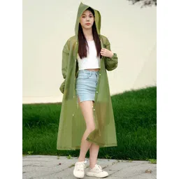 Infispace Hooded Breathable Waterproof Long Rain Jacket-picture-31