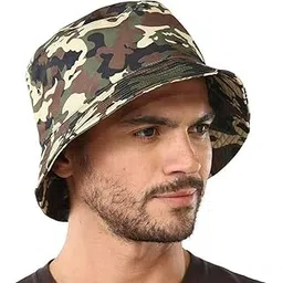 infispace Men & Women Cotton Bucket Sun Hat | Unisex Beach Hat/Round Sun Cap for Hiking, Fishing, Gardning, Travel-picture-17