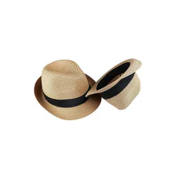 Infispace Men Beige Self Design Fedora Hat-picture-10