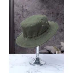 Infispace Men Green Embroidered Bucket Hat-picture-26
