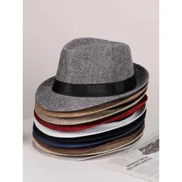 Infispace Men Grey Self Design Fedora Hat-picture-28