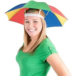 infispace Men's & Women's Cap Headwear Umbrella Hat for Outdoor Sun Rain Protection (21 inches) (Pack of 1)-picture-22