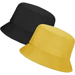 infispace (Pack of 2 Unisex Cotton Foldable Bucket Beach Sun Hat-picture-15